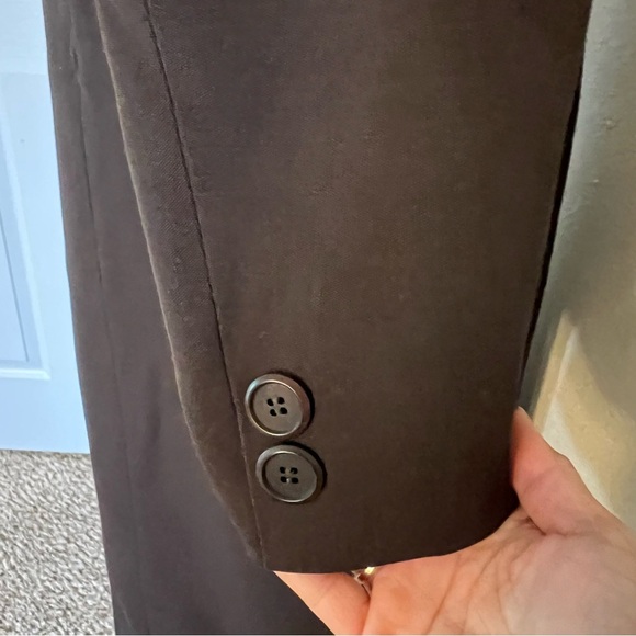 3-piece Henri Bendel 90’ Wool LONGLINE CLASSIC COAT suit set Espresso women 14 - Picture 7 of 16